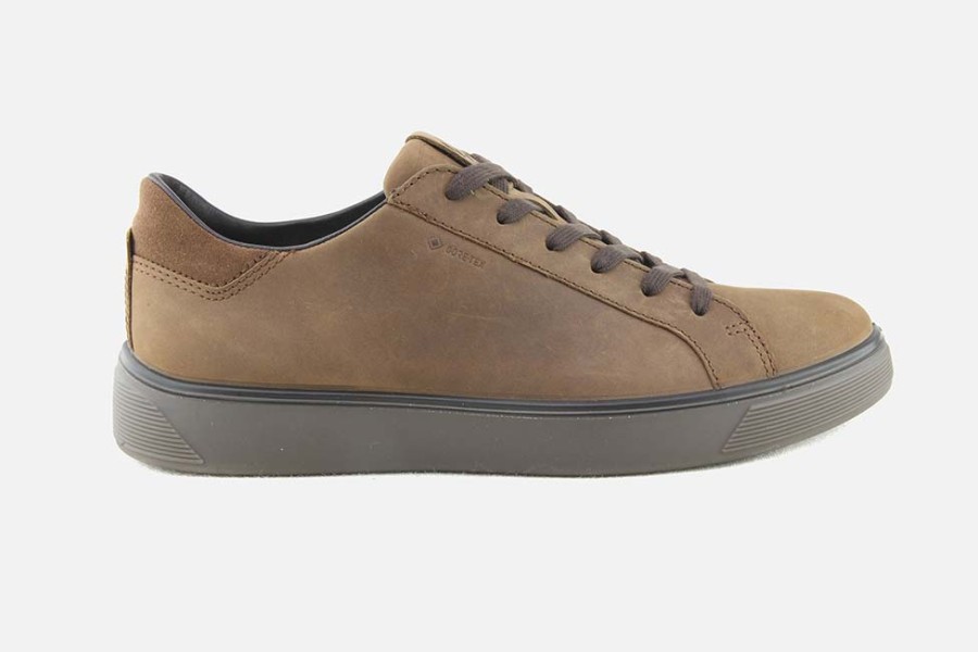 Men Ecco | Ecco - Street Tray Brown Gtx Sneakers On Labotte