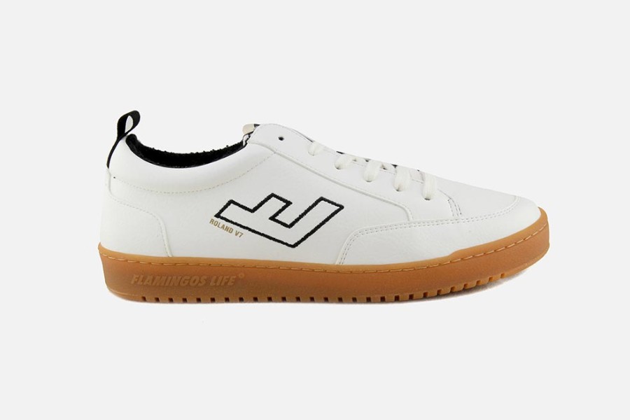 Men Flamingos Life | Flamingos Life - Roland White Black Caramel M Sneakers On Labotte