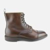 Women Crockett & Jones | Crockett & Jones - Jane Dark Brown Burnished Lace-Up Boots On Labotte