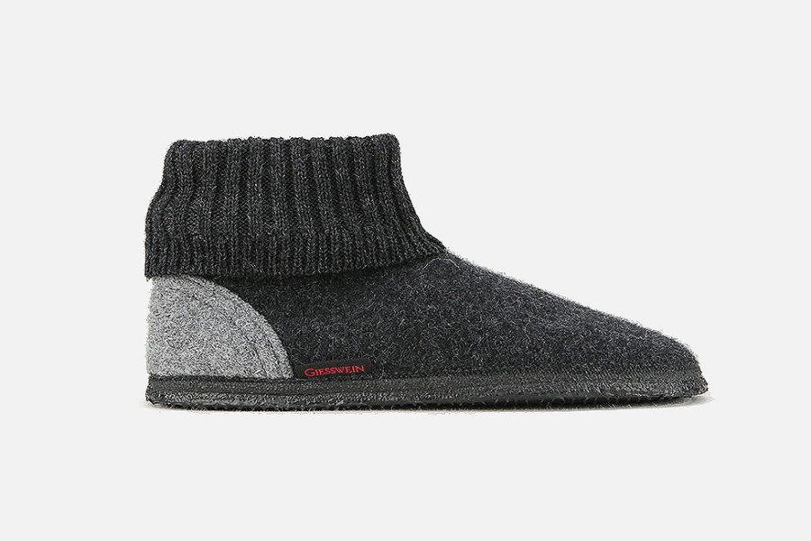 Women Giesswein | Giesswein - Lapon 2 Anthracite High Slippers On Labotte