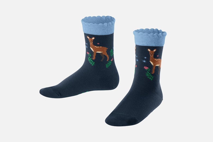 Girls Falke | Falke - Bichette Marine Socks On Labotte