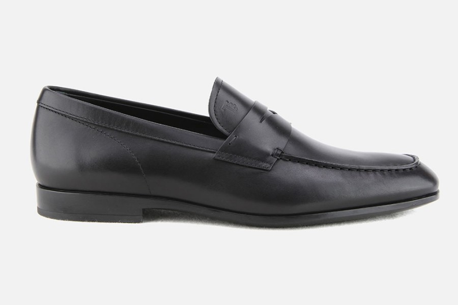 Men Tod's | Tod'S - Monza B Noir Loafers On Labotte
