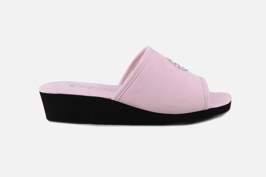 Women Exquise | Exquise - Doucy Rose Low Slippers On Labotte