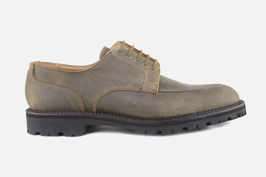 Men Crockett & Jones | Crockett & Jones - Denver Natural Roughout Suede Derbies On Labotte
