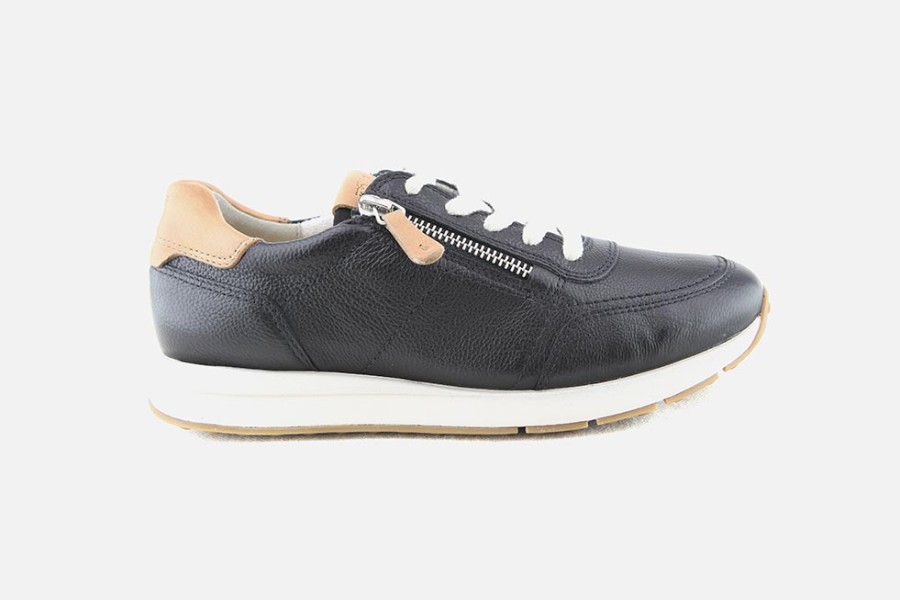 Women Paul Green | Paul Green - Passenger Black Sneakers On Labotte