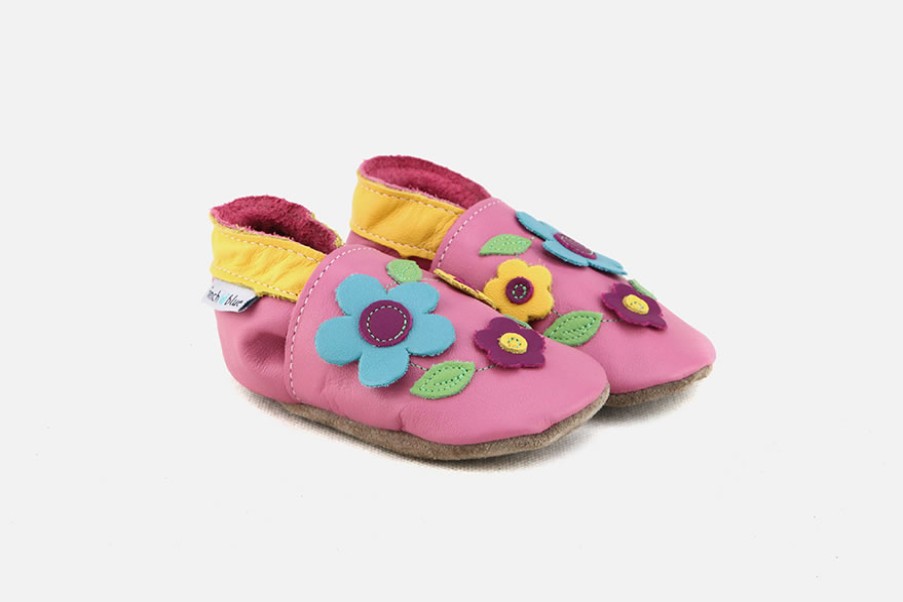Girls Inch Blue | Inch Blue - Florella Pink Multi Layette Shoes On Labotte