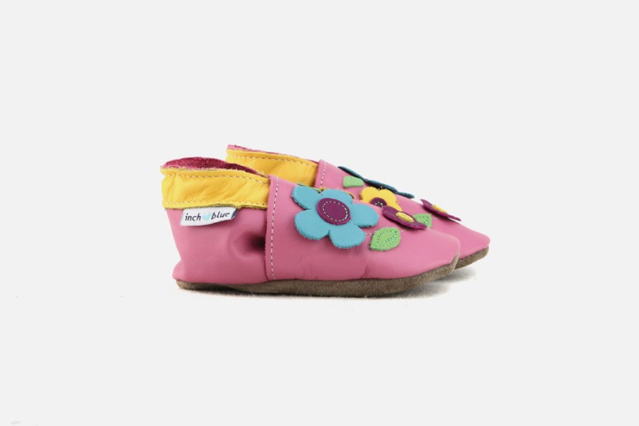Girls Inch Blue | Inch Blue - Florella Pink Multi Layette Shoes On Labotte