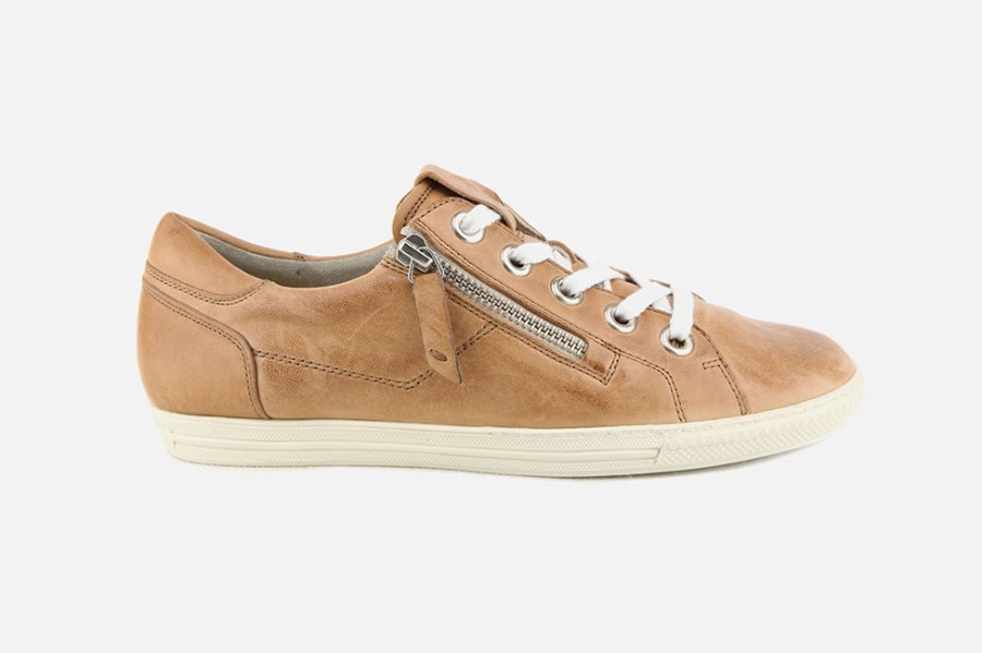 Women Paul Green | Paul Green - Pimento Tan Sneakers On Labotte