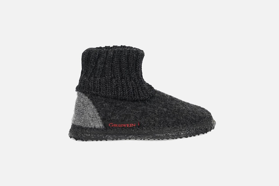 Girls Giesswein | Giesswein - Lapon Anthracite High Slippers On Labotte