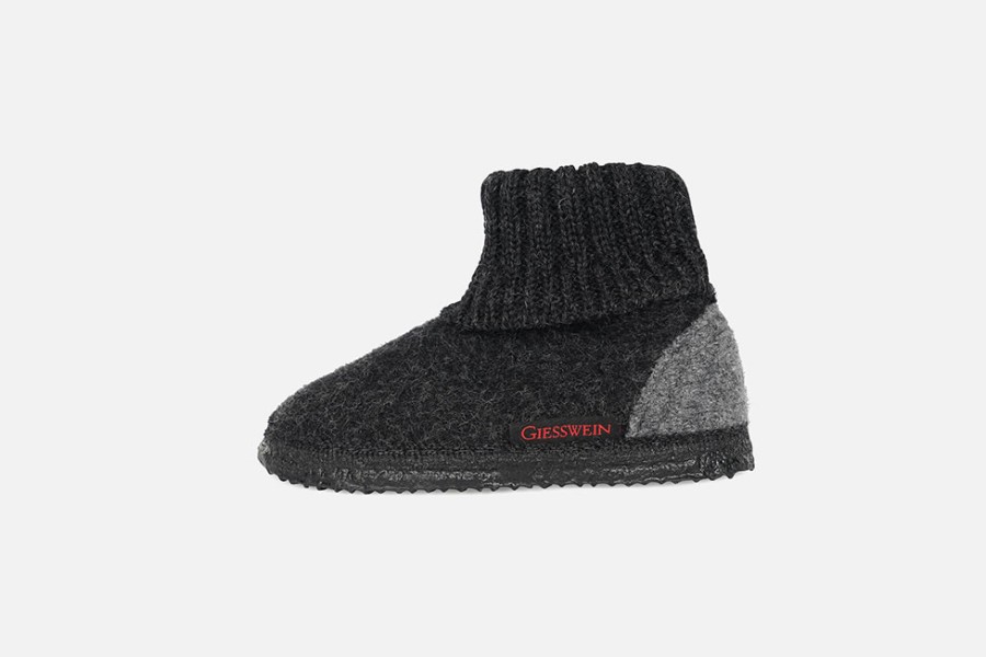 Girls Giesswein | Giesswein - Lapon Anthracite High Slippers On Labotte