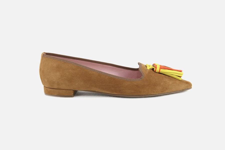 Women Pretty Ballerinas | Pretty Ballerinas - Elda Camel Loafers On Labotte