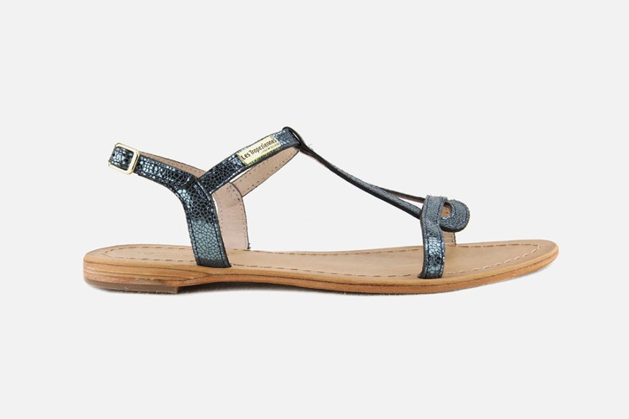 Women Les Tropéziennes par M Belarbi | Les Tropeziennes Par M Belarbi - Hamat Metal Blue Sandals On Labotte