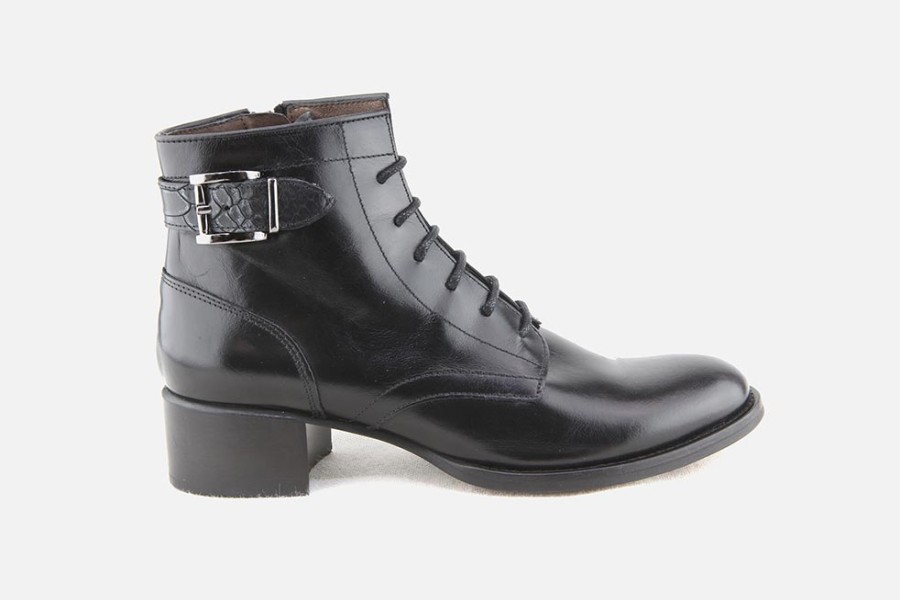 Women Muratti | Muratti - Ringael Noir Lace-Up Boots On Labotte