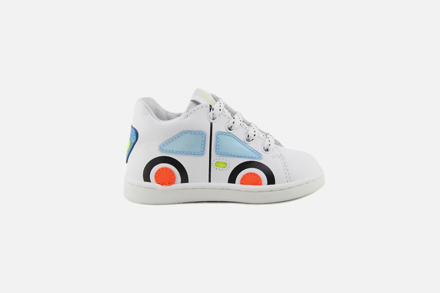 Boys Romagnoli | Romagnoli - En Voiture Blanc Multi Lace-Up Shoes On Labotte