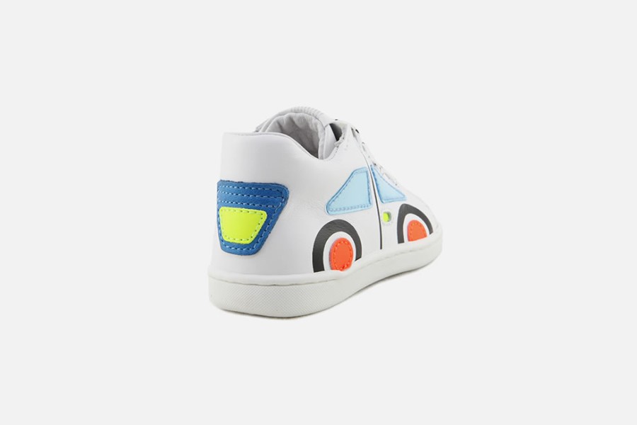 Boys Romagnoli | Romagnoli - En Voiture Blanc Multi Lace-Up Shoes On Labotte