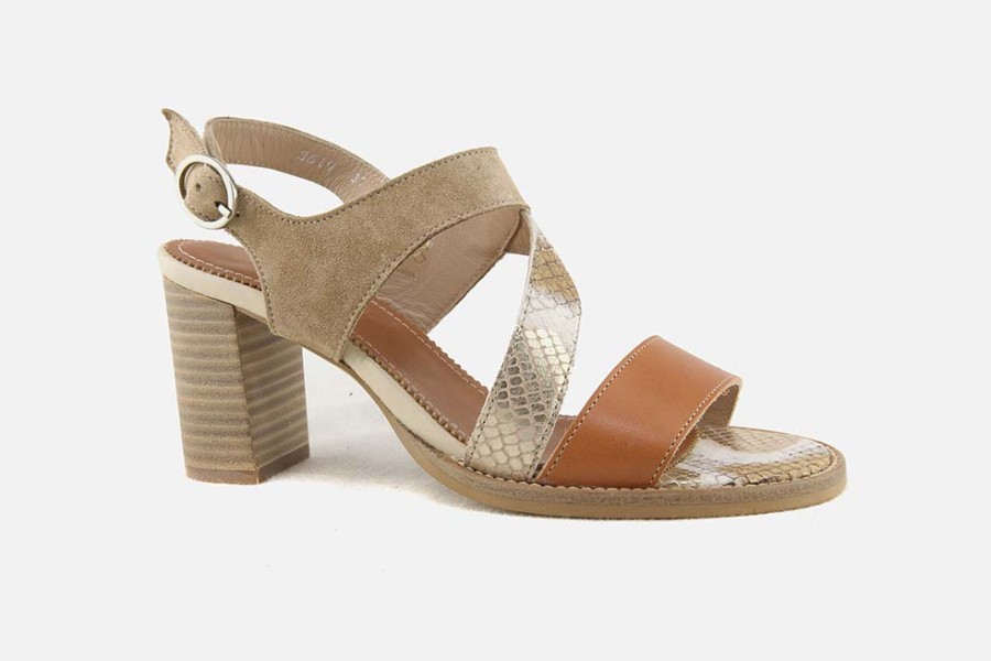 Women Muratti | Muratti - Rivesaltes Camel Taupe Sandals On Labotte