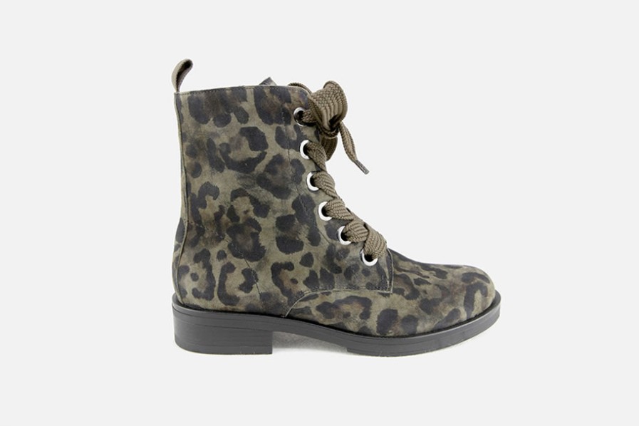 Women Gabor | Gabor - Harvest Leo Kaki Lace-Up Boots On Labotte
