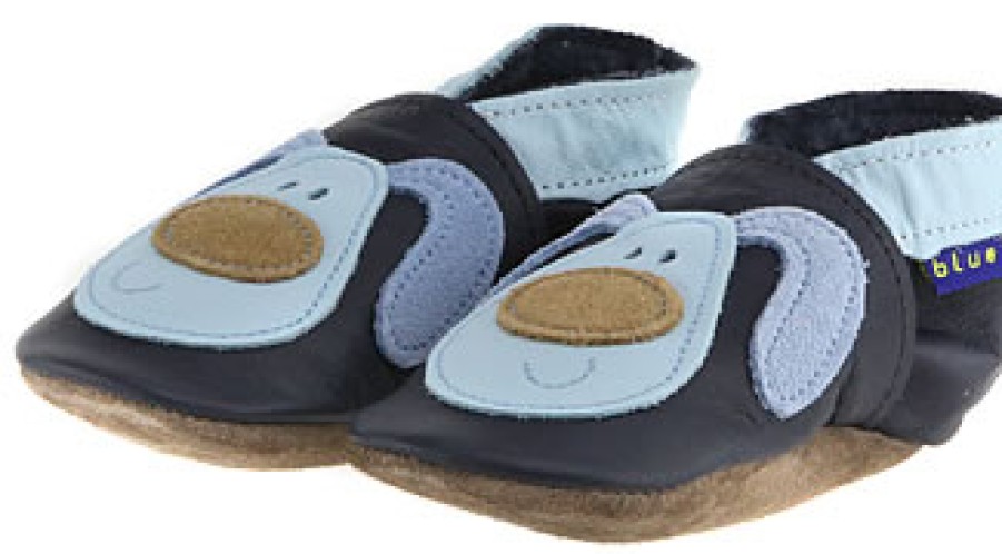 Girls Inch Blue | Inch Blue - Ouahouah Bleu Layette Shoes On Labotte