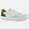 Men Geox | Geox - Deiven White Forest Sneakers On Labotte
