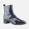 Women Le Gazzelle | Le Gazzelle - Booster Lack Lake Blue Ankle Boots On Labotte