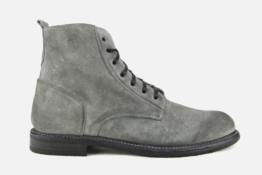Men Noclaim | Noclaim - React Grey Lace-Up Boots On Labotte