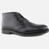 Men Tod's | Tod'S - Gianni Lisse Noir Lace-Up Boots On Labotte