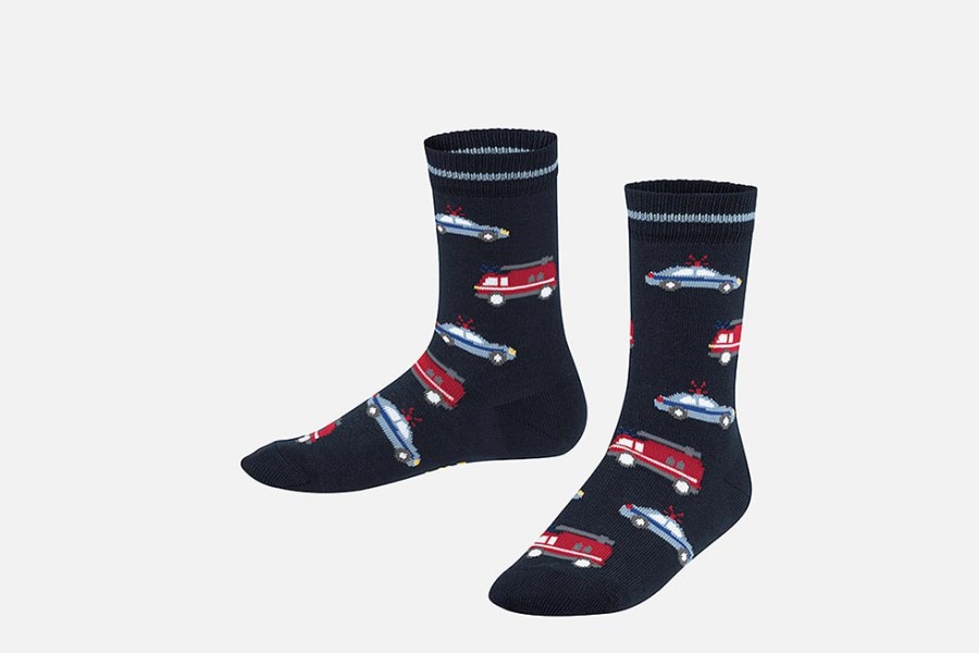 Boys Falke | Falke - Police Pompiers Marine Socks On Labotte