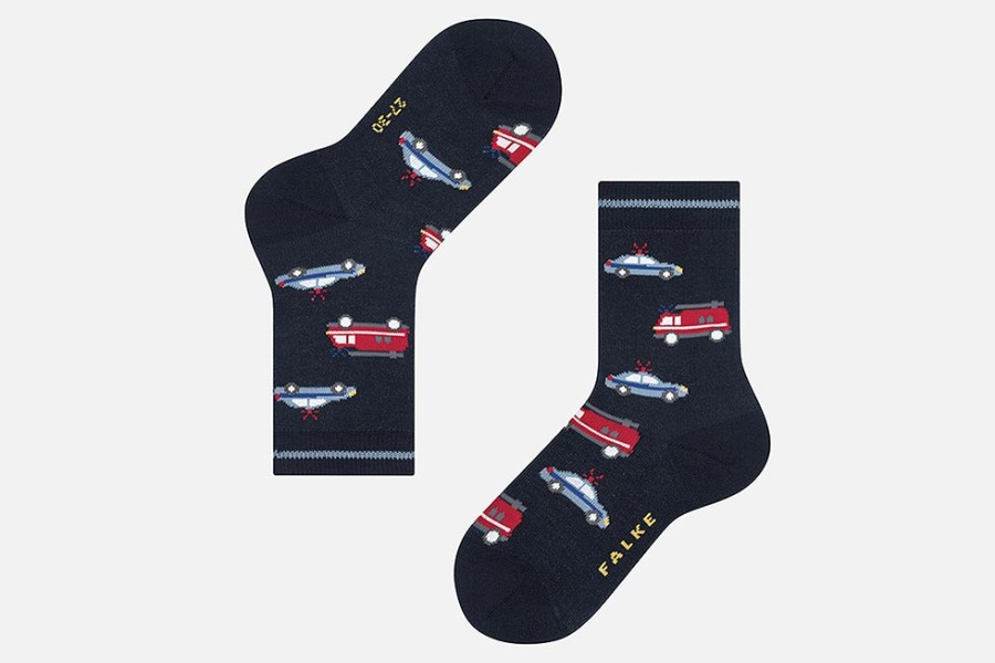 Boys Falke | Falke - Police Pompiers Marine Socks On Labotte