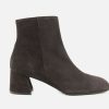 Women Brunate | Brunate - Bruges Daim Marron Ankle Boots On Labotte