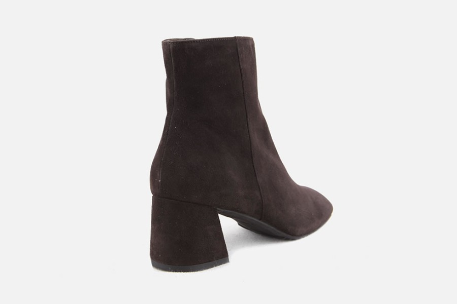 Women Brunate | Brunate - Bruges Daim Marron Ankle Boots On Labotte