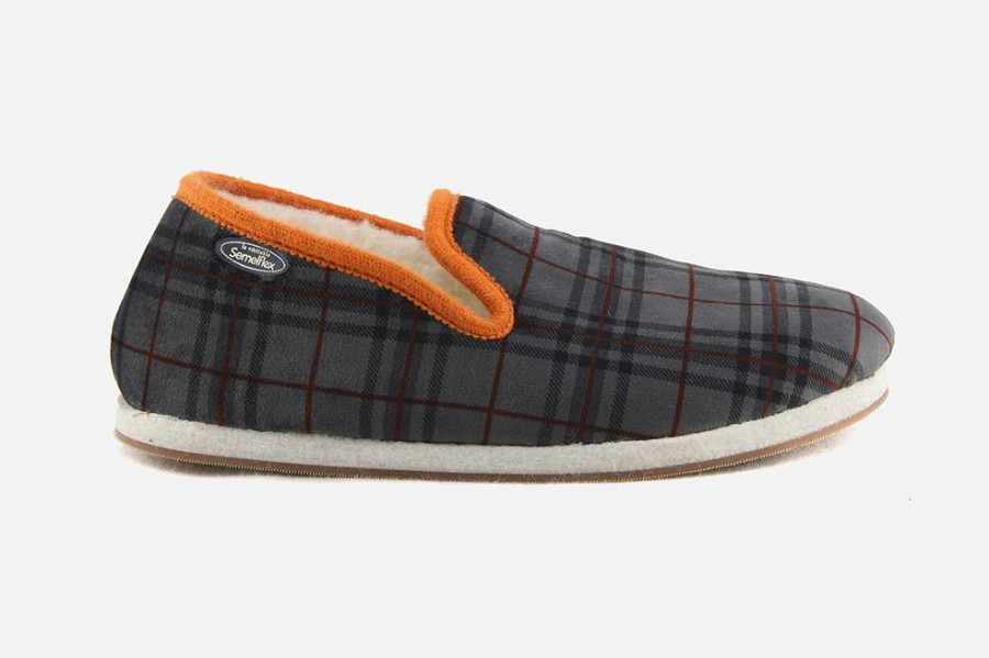Men Semelflex | Semelflex - Bienvenue Ecossais Gris Charentaises On Labotte