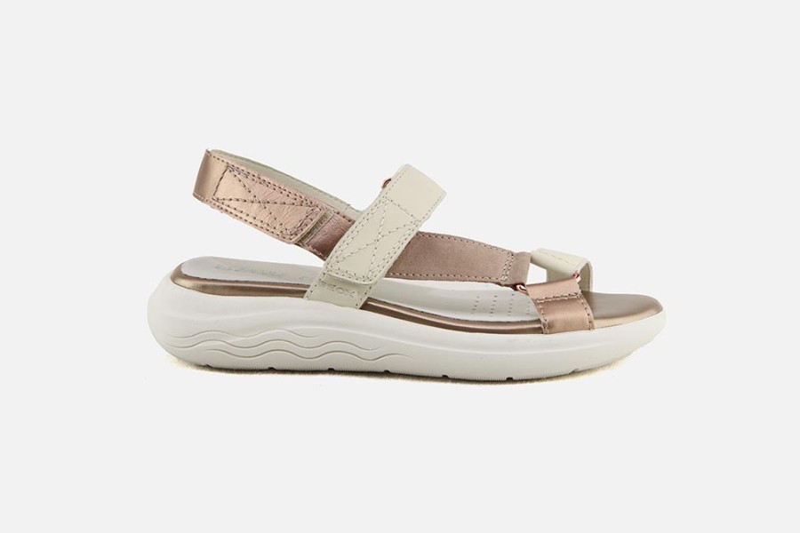 Women Geox | Geox - Spherica Sandale Creme Blush Sandals On Labotte