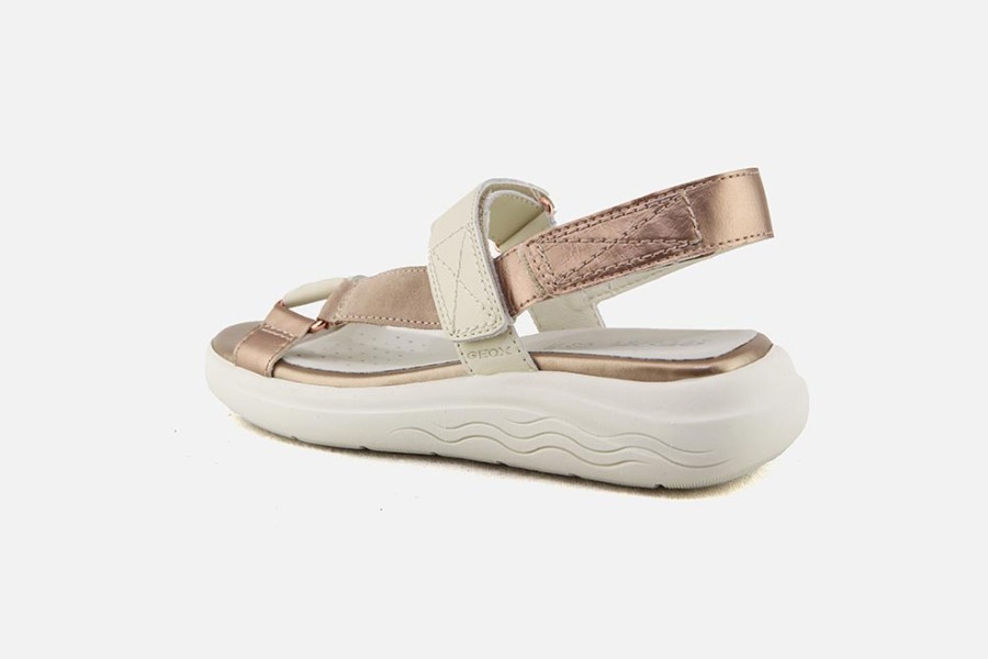 Women Geox | Geox - Spherica Sandale Creme Blush Sandals On Labotte