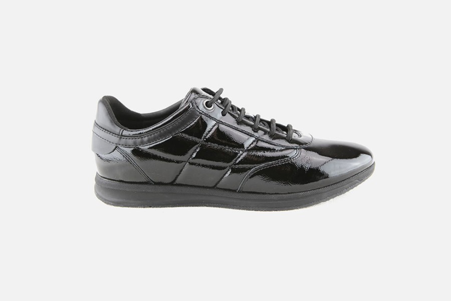 Women Geox | Geox - Avery 2 Lack Black Sneakers On Labotte