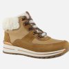 Women Ara | Ara - Osaka Hi Fur Camel Lace-Up Boots On Labotte