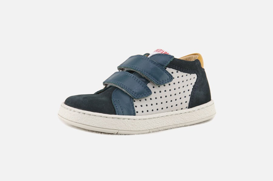 Boys Pom d'Api | Pom D'Api - Mousse Easy Perle Sapin Velcro Shoes On Labotte