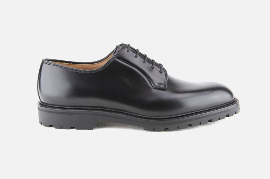Men Crockett & Jones | Crockett & Jones - Lanark 3 Black Derbies On Labotte