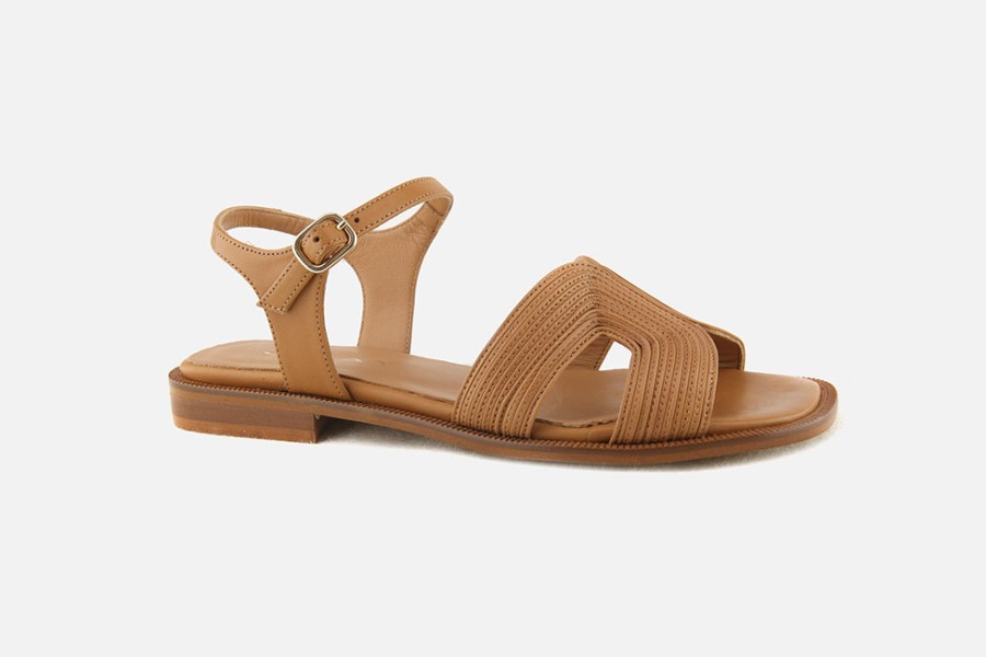 Women Jhay | Jhay - Vanina Tabacco Sandals On Labotte