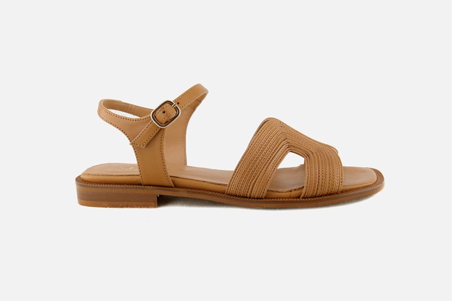 Women Jhay | Jhay - Vanina Tabacco Sandals On Labotte