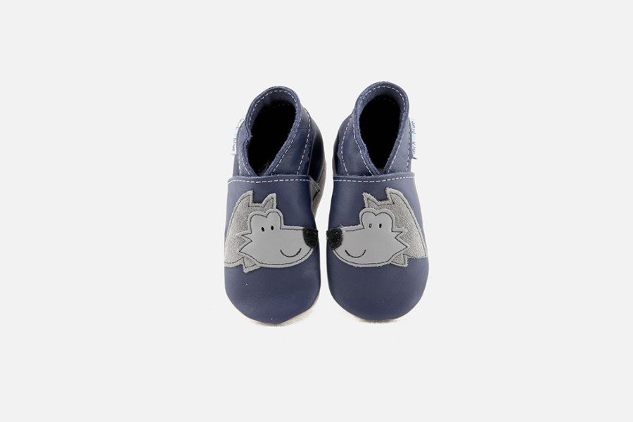 Girls Inch Blue | Inch Blue - Houloulou Bleu Layette Shoes On Labotte