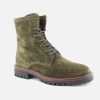 Women Alpe | Alpe - Atlanta Hi Lace Kaki Lace-Up Boots On Labotte