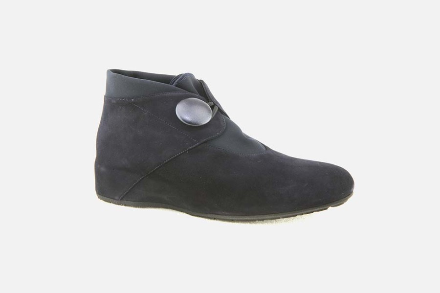 Women Thierry Rabotin | Thierry Rabotin - Selena Daim Bleu Ankle Boots On Labotte