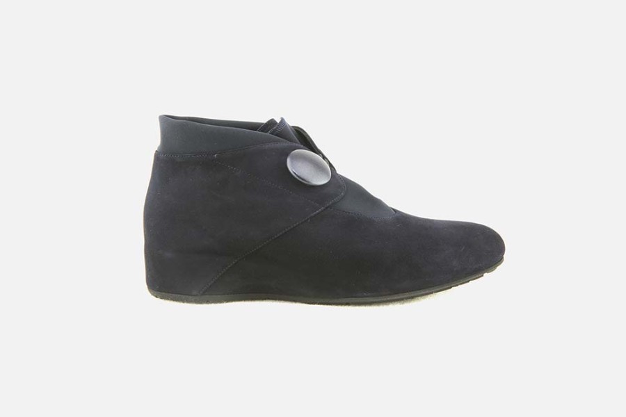 Women Thierry Rabotin | Thierry Rabotin - Selena Daim Bleu Ankle Boots On Labotte