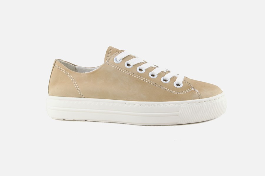 Women Paul Green | Paul Green - Parfait Sable Sneakers On Labotte