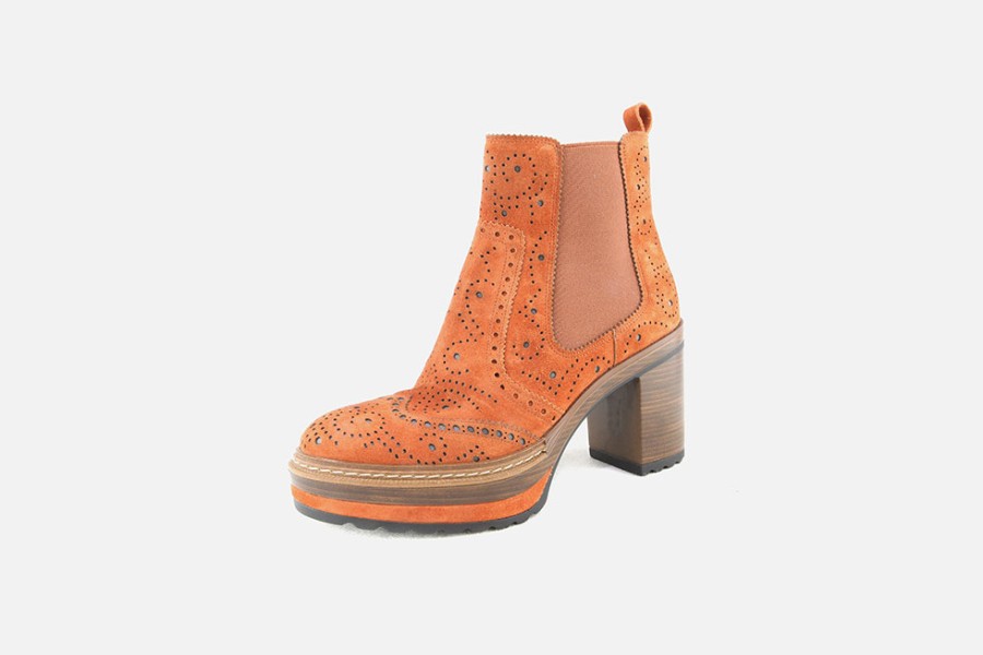 Women Pons Quintana | Pons Quintana - Turner Orangeade Ankle Boots On Labotte