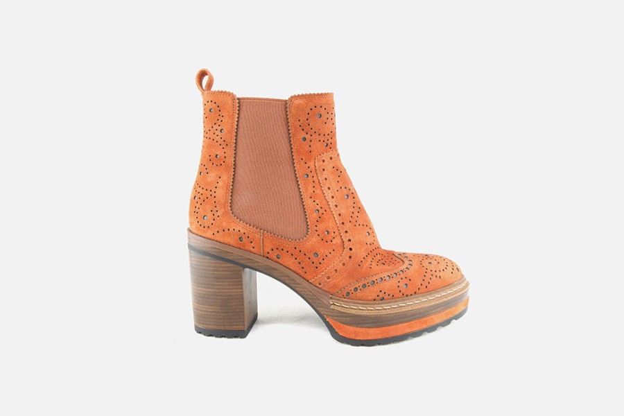 Women Pons Quintana | Pons Quintana - Turner Orangeade Ankle Boots On Labotte