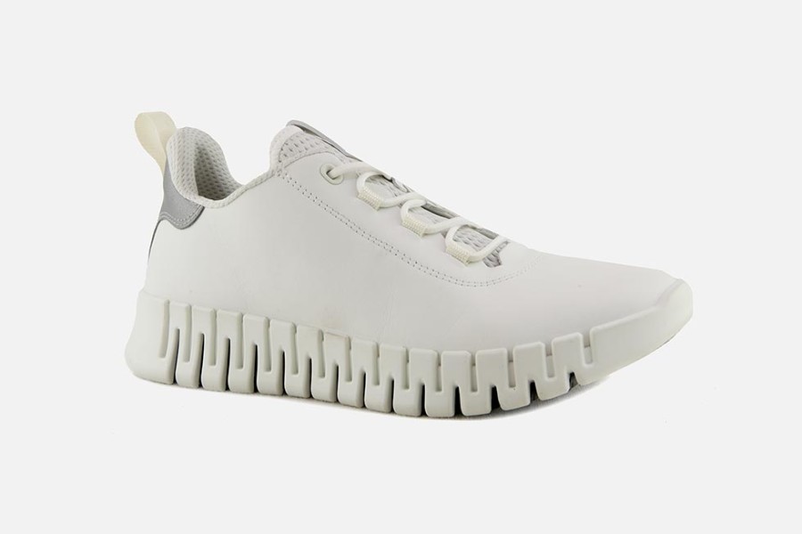 Women Ecco | Ecco - Gruuv White Sneakers On Labotte