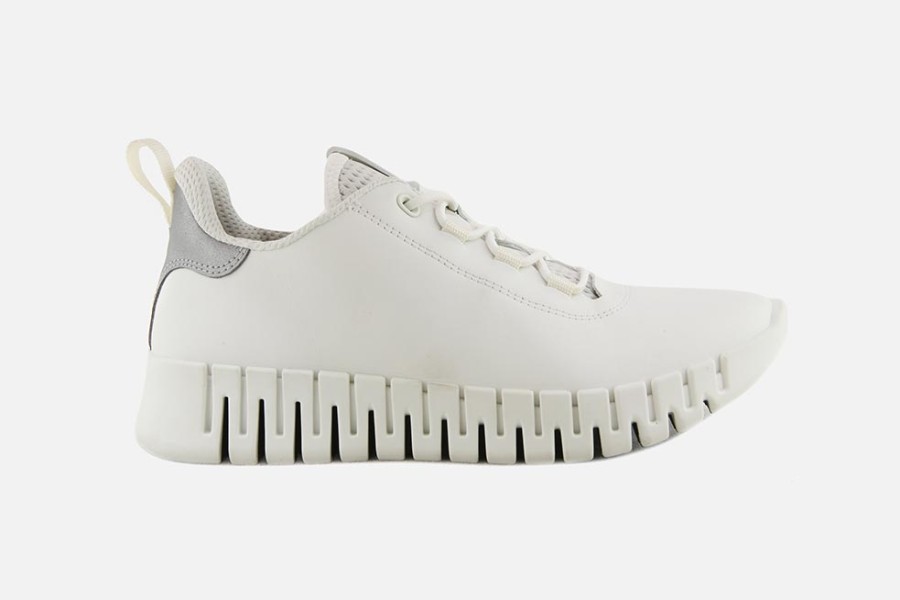 Women Ecco | Ecco - Gruuv White Sneakers On Labotte
