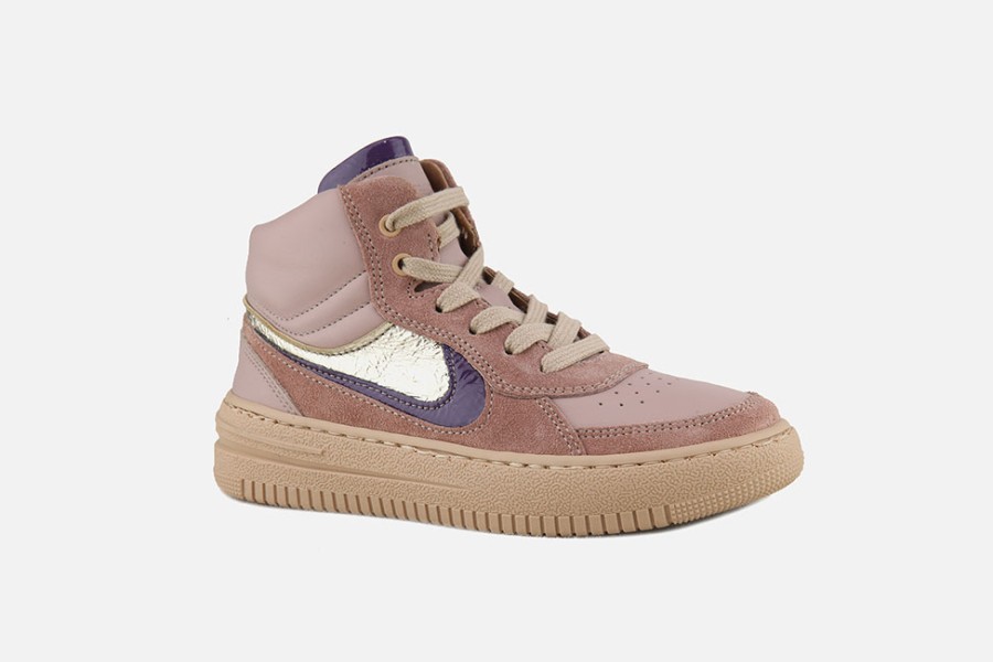 Girls Romagnoli | Romagnoli - Orlana Rosa Lace-Up Boots On Labotte
