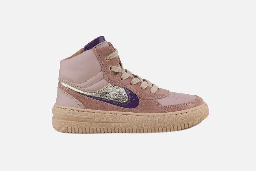 Girls Romagnoli | Romagnoli - Orlana Rosa Lace-Up Boots On Labotte